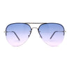 Half Frame Rimless Classic Air Force Officer Fashion Sunglasses