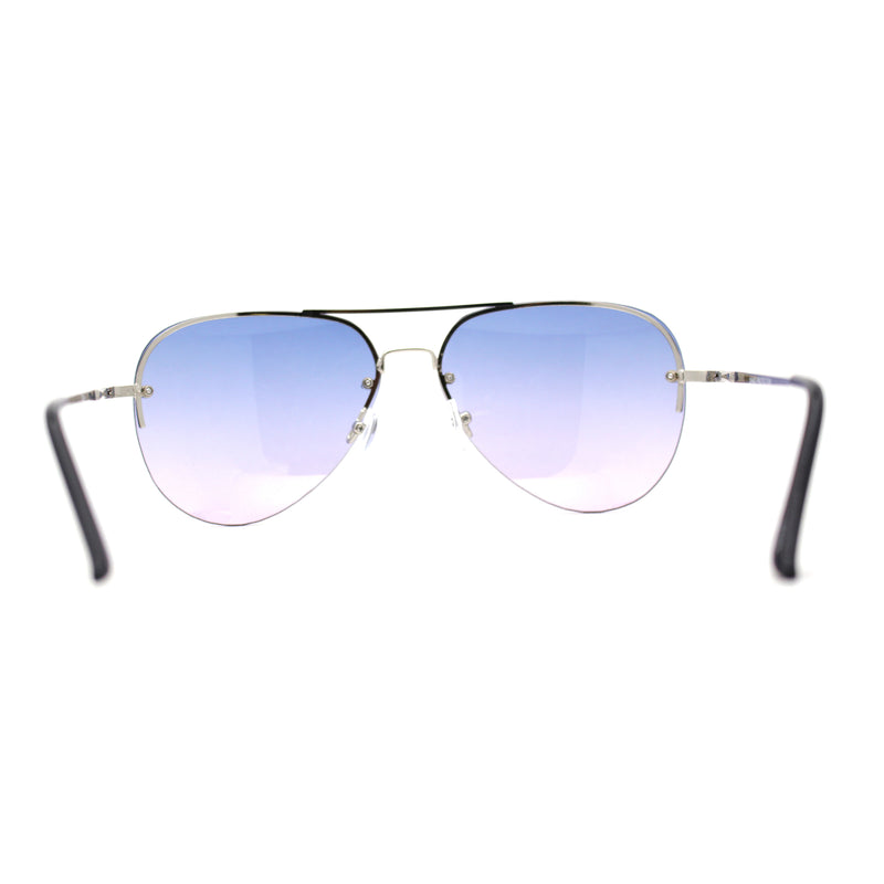 Half Frame Rimless Classic Air Force Officer Fashion Sunglasses