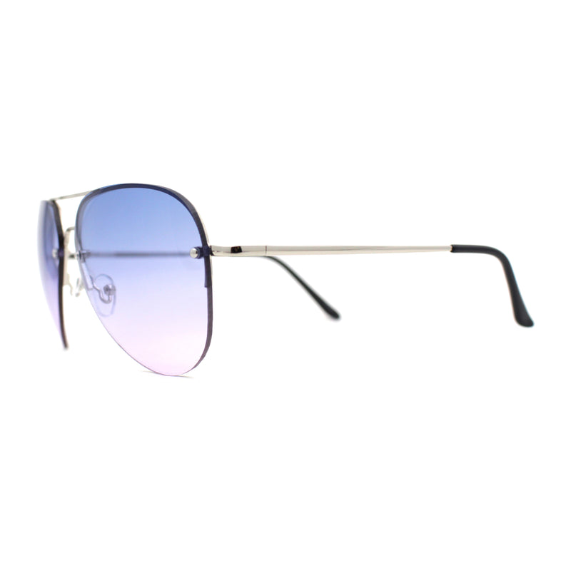 Half Frame Rimless Classic Air Force Officer Fashion Sunglasses