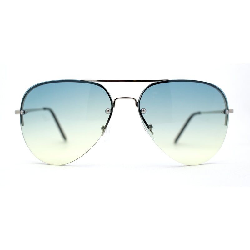 Half Frame Rimless Classic Air Force Officer Fashion Sunglasses