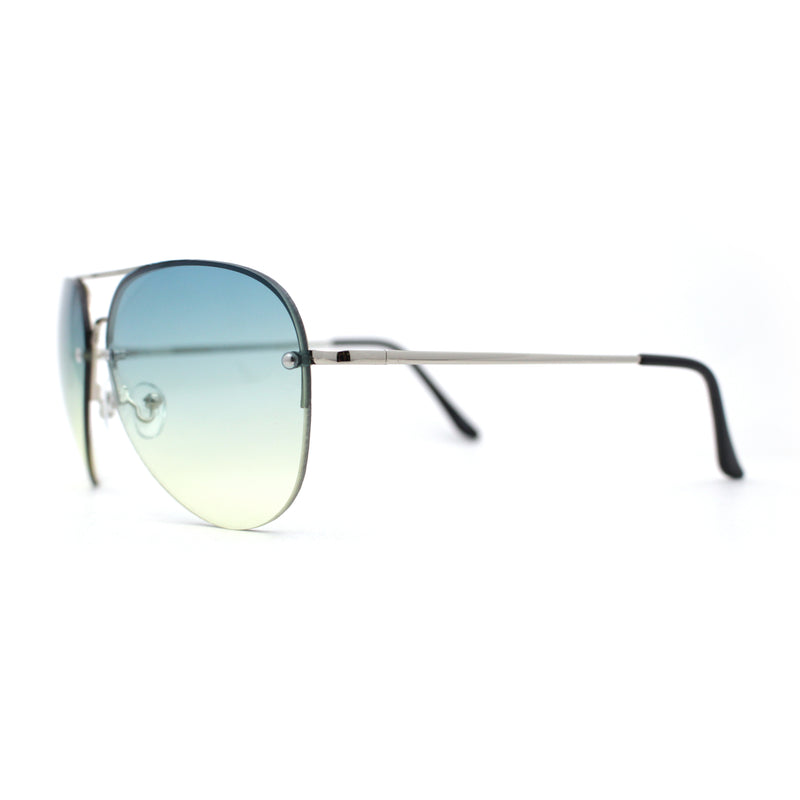 Half Frame Rimless Classic Air Force Officer Fashion Sunglasses