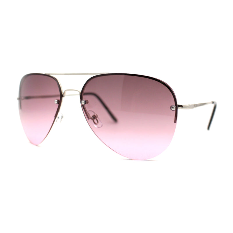 Half Frame Rimless Classic Air Force Officer Fashion Sunglasses