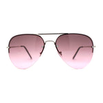 Half Frame Rimless Classic Air Force Officer Fashion Sunglasses