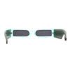 Slick Thick Temple Thin Slit Lens Mod Rectangle Sunglasses