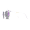 Girls Plastic Unicorn Charm Thin Plastic Round Horn Rim Sunglasses