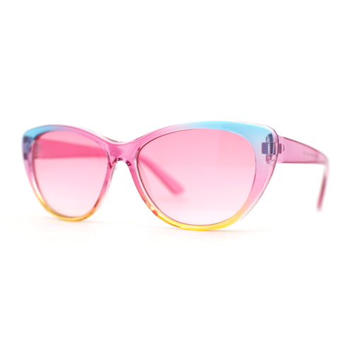 Girls Tie Dye Hippie Color Classic Cat Eye Sunglasses