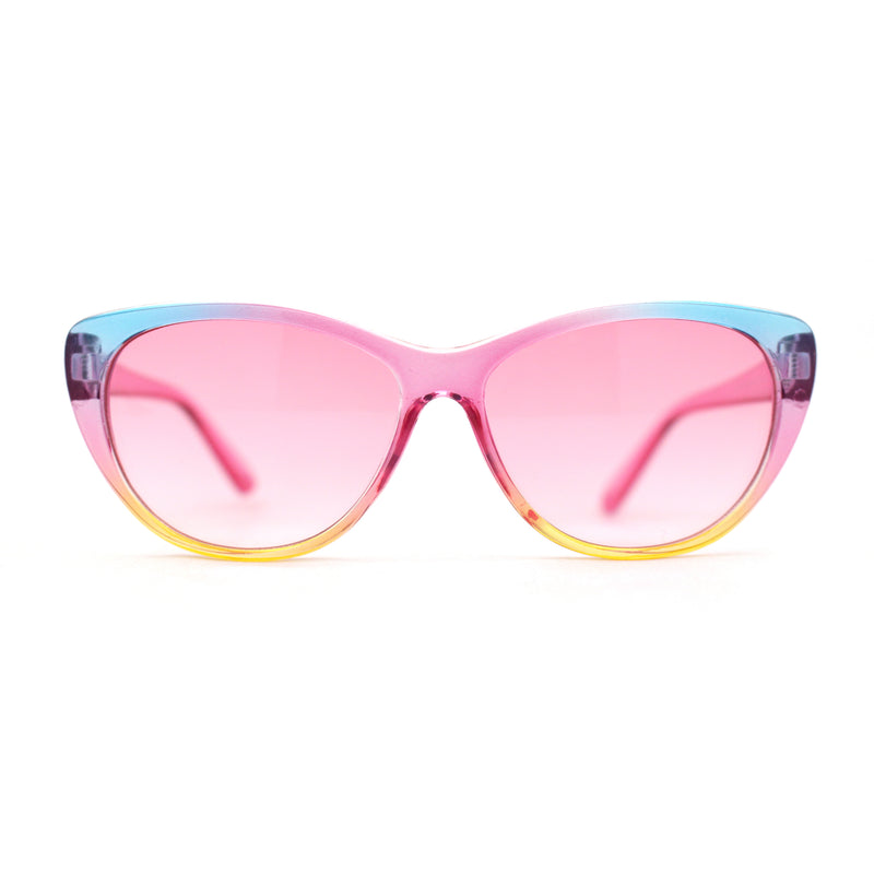 Girls Tie Dye Hippie Color Classic Cat Eye Sunglasses