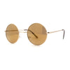 Color Mirror Iconic Hippie Round Circle Lens Metal Sunglasses