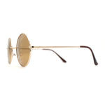 Color Mirror Iconic Hippie Round Circle Lens Metal Sunglasses