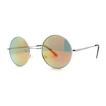 Color Mirror Iconic Hippie Round Circle Lens Metal Sunglasses