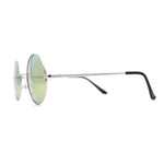 Color Mirror Iconic Hippie Round Circle Lens Metal Sunglasses