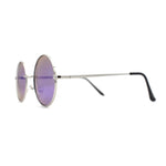 Color Mirror Iconic Hippie Round Circle Lens Metal Sunglasses