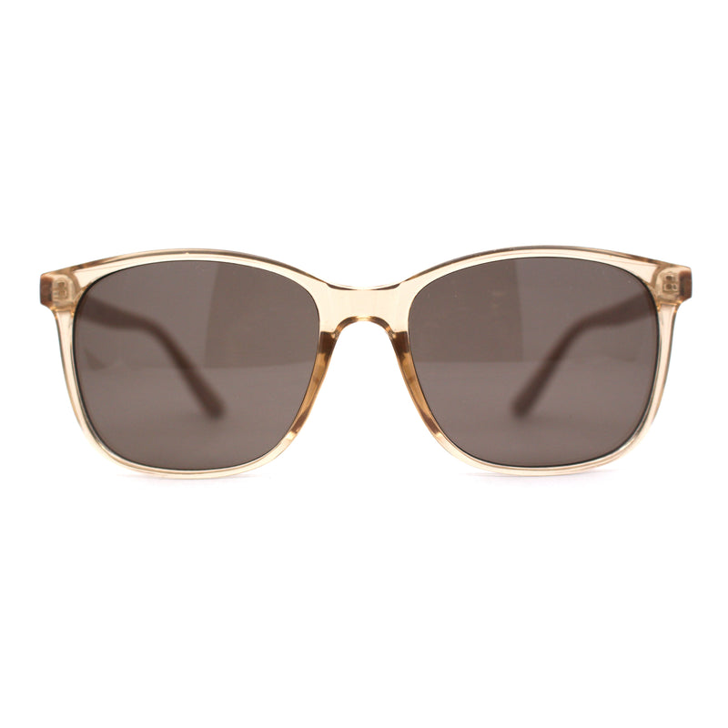 Gentlemans Fashion Thin Plastic High Temple Rectangle Minimal Sunglasses