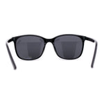 Gentlemans Fashion Thin Plastic High Temple Rectangle Minimal Sunglasses