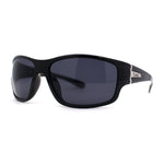 Locs All Black Gangster Sport Wrap Sunglasses
