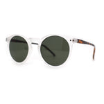 Gentlemans Fashion Round Keyhole High Temple Horned Sunglasses