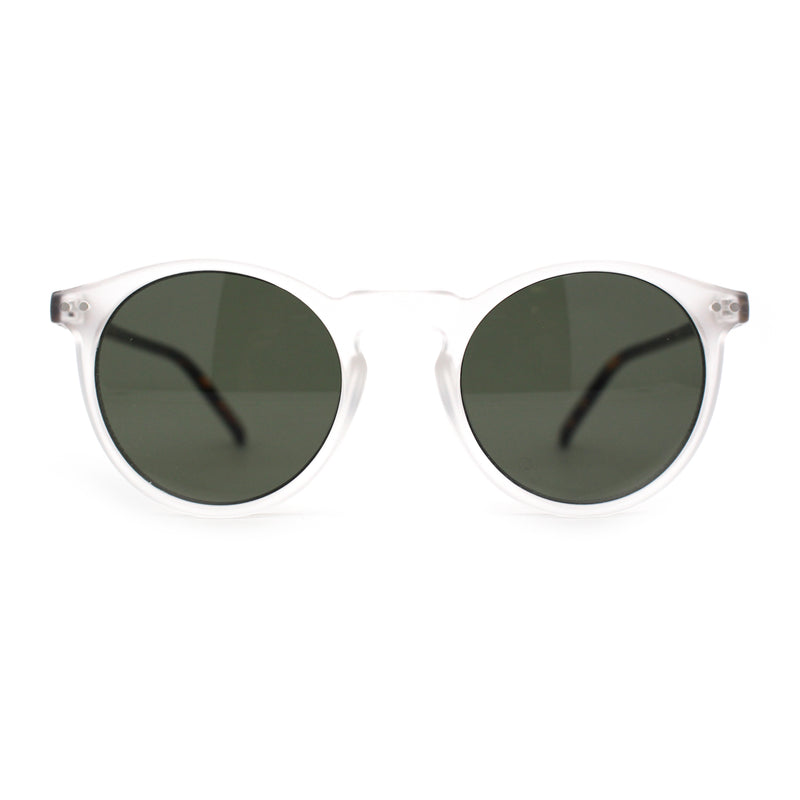 Gentlemans Fashion Round Keyhole High Temple Horned Sunglasses