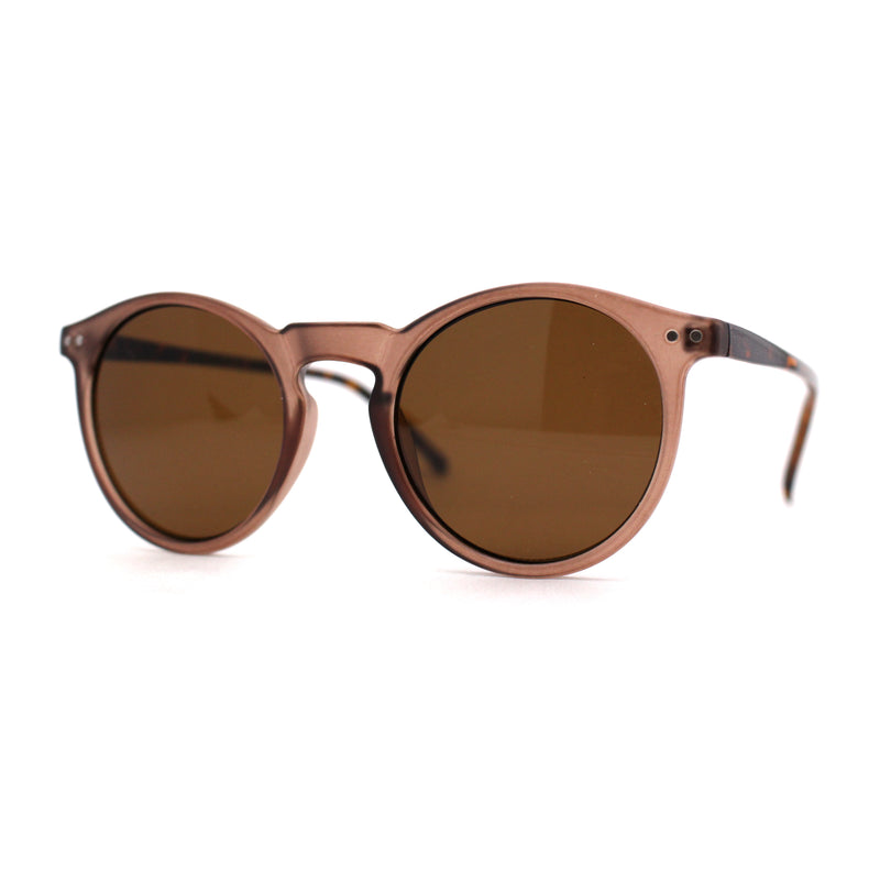 Gentlemans Fashion Round Keyhole High Temple Horned Sunglasses