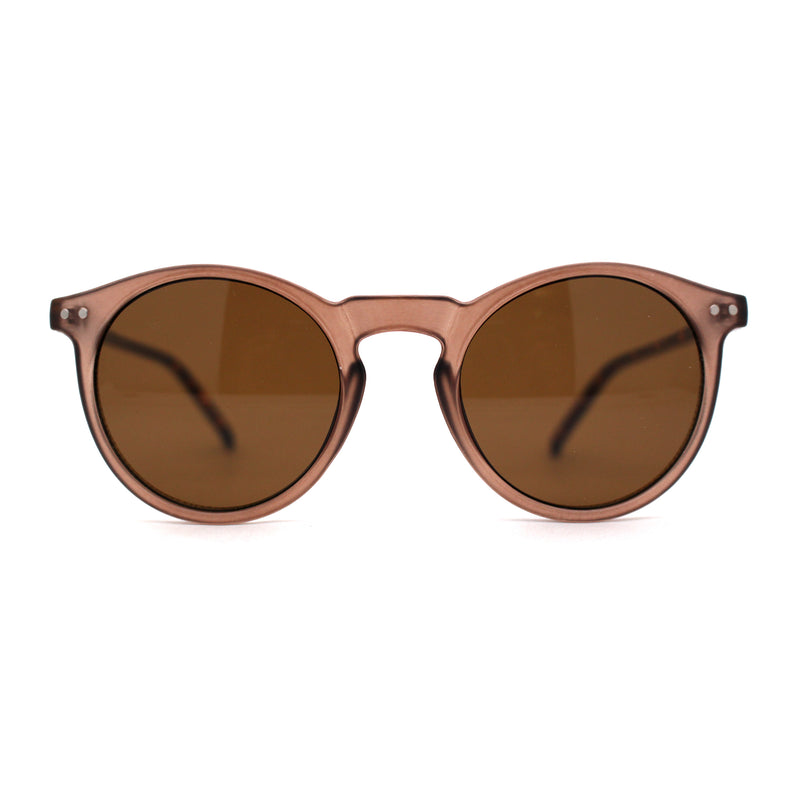 Gentlemans Fashion Round Keyhole High Temple Horned Sunglasses