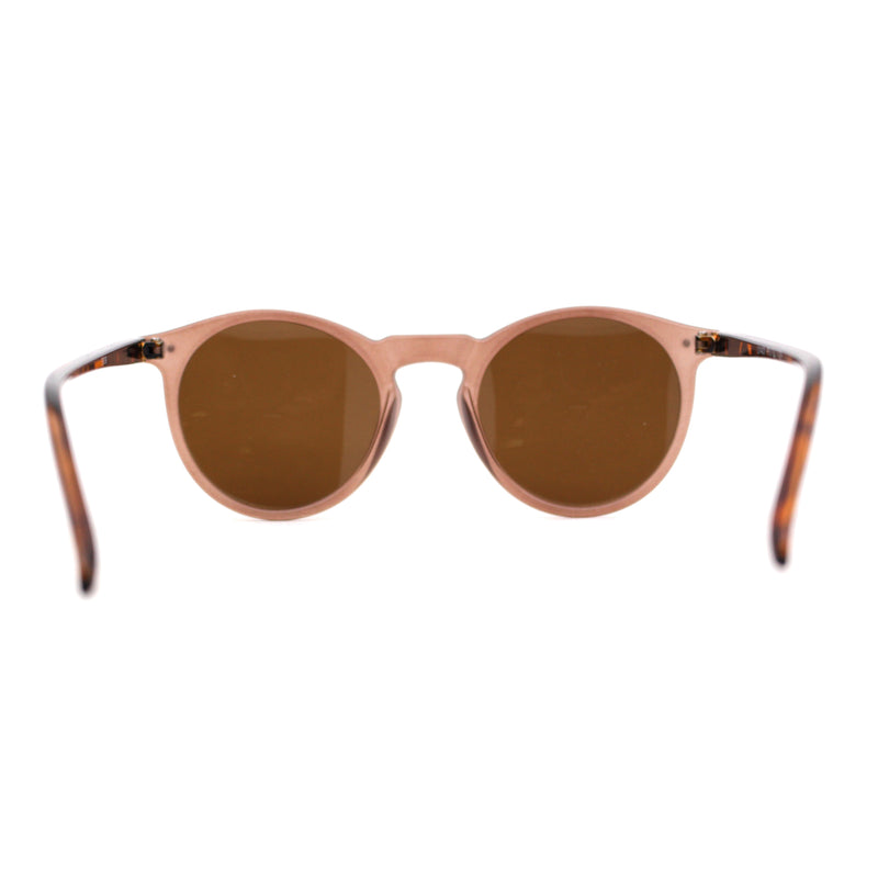 Gentlemans Fashion Round Keyhole High Temple Horned Sunglasses