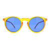 Gentlemans Fashion Round Keyhole High Temple Horned Sunglasses