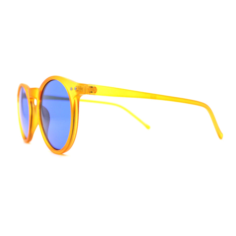Gentlemans Fashion Round Keyhole High Temple Horned Sunglasses