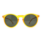Gentlemans Fashion Round Keyhole High Temple Horned Sunglasses