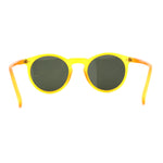 Gentlemans Fashion Round Keyhole High Temple Horned Sunglasses