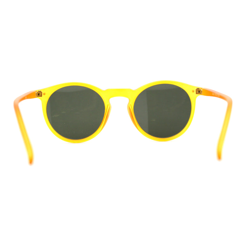 Gentlemans Fashion Round Keyhole High Temple Horned Sunglasses
