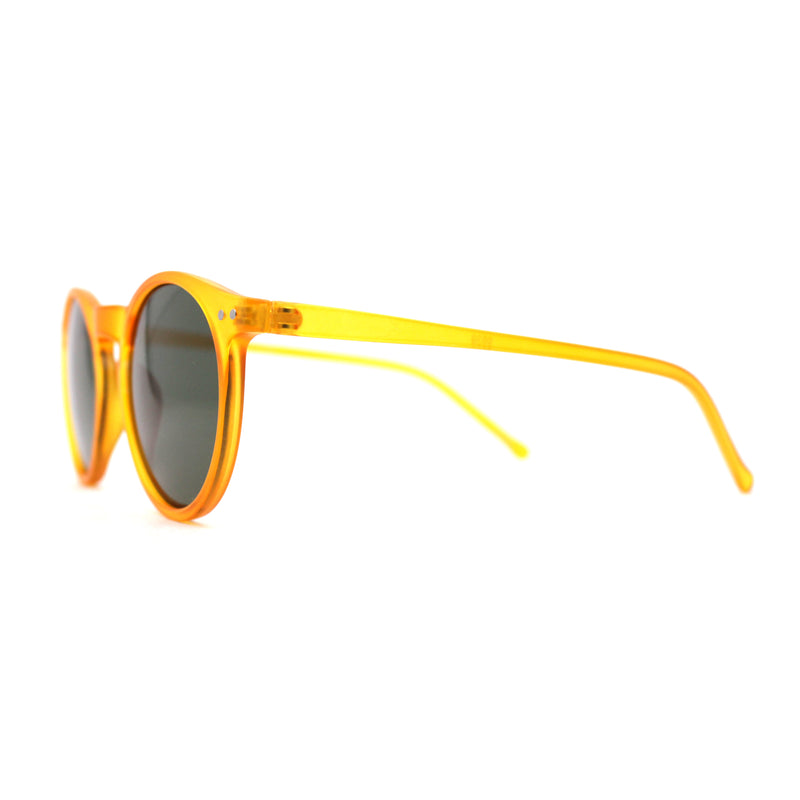 Gentlemans Fashion Round Keyhole High Temple Horned Sunglasses