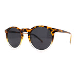 Gentlemans Fashion Round Keyhole High Temple Horned Sunglasses