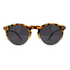 Gentlemans Fashion Round Keyhole High Temple Horned Sunglasses