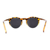 Gentlemans Fashion Round Keyhole High Temple Horned Sunglasses