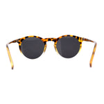 Gentlemans Fashion Round Keyhole High Temple Horned Sunglasses