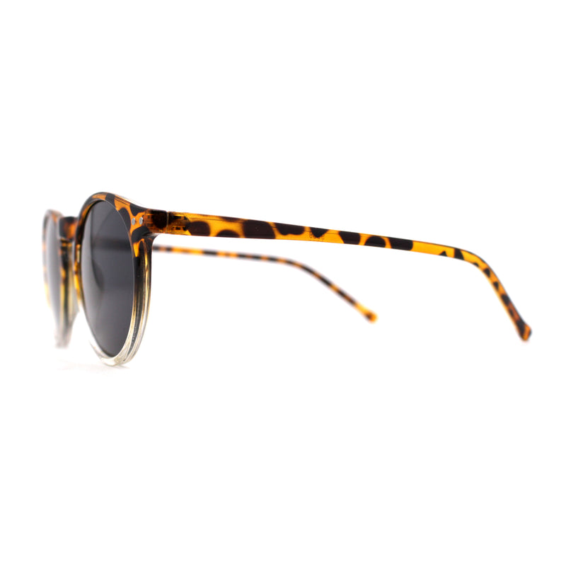 Gentlemans Fashion Round Keyhole High Temple Horned Sunglasses