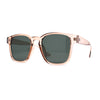 Gentlemans Fashion Rectangle Keyhole Retro Horn Rim Sunglasses