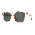 Gentlemans Fashion Rectangle Keyhole Retro Horn Rim Sunglasses