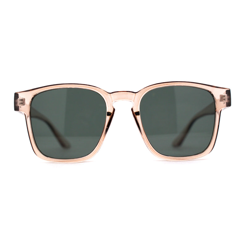 Gentlemans Fashion Rectangle Keyhole Retro Horn Rim Sunglasses