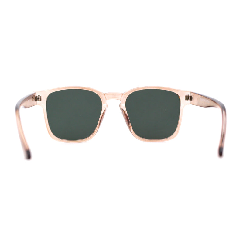 Gentlemans Fashion Rectangle Keyhole Retro Horn Rim Sunglasses