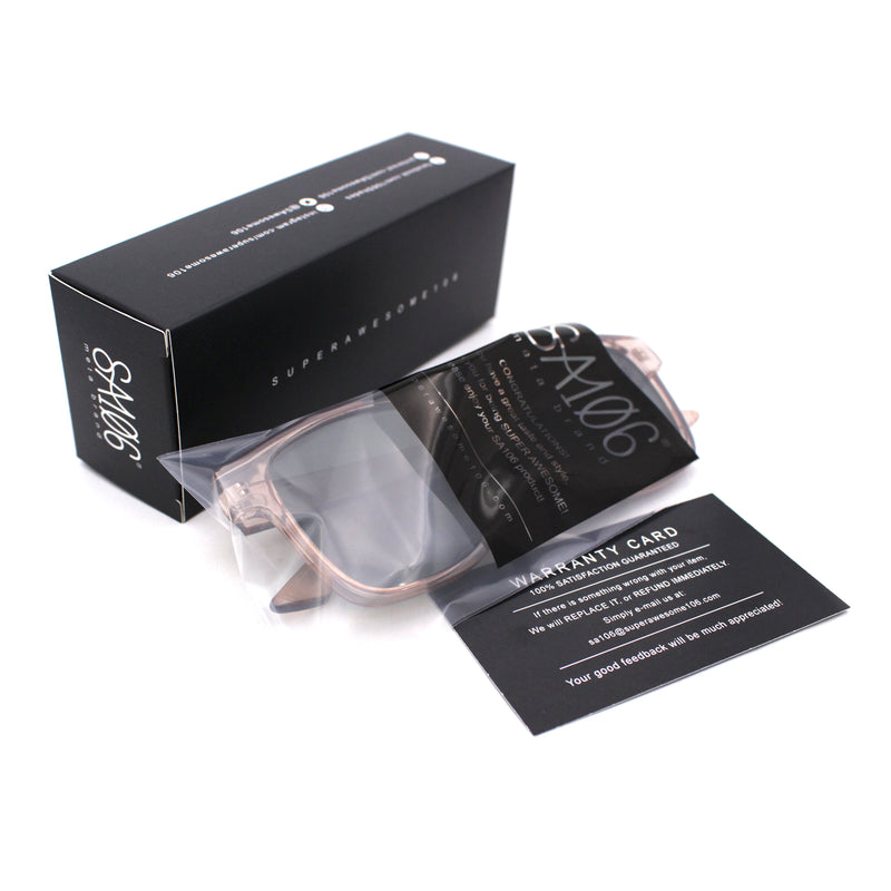 Gentlemans Fashion Rectangle Keyhole Retro Horn Rim Sunglasses