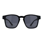 Gentlemans Fashion Rectangle Keyhole Retro Horn Rim Sunglasses