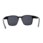 Gentlemans Fashion Rectangle Keyhole Retro Horn Rim Sunglasses