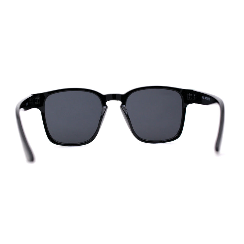 Gentlemans Fashion Rectangle Keyhole Retro Horn Rim Sunglasses