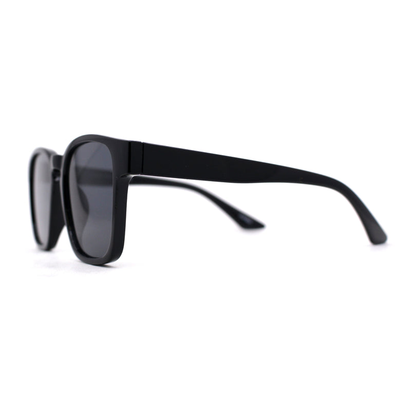 Gentlemans Fashion Rectangle Keyhole Retro Horn Rim Sunglasses