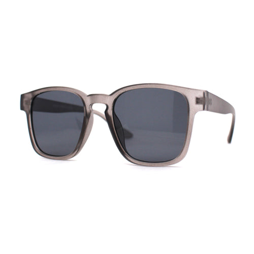 Gentlemans Fashion Rectangle Keyhole Retro Horn Rim Sunglasses