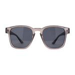 Gentlemans Fashion Rectangle Keyhole Retro Horn Rim Sunglasses