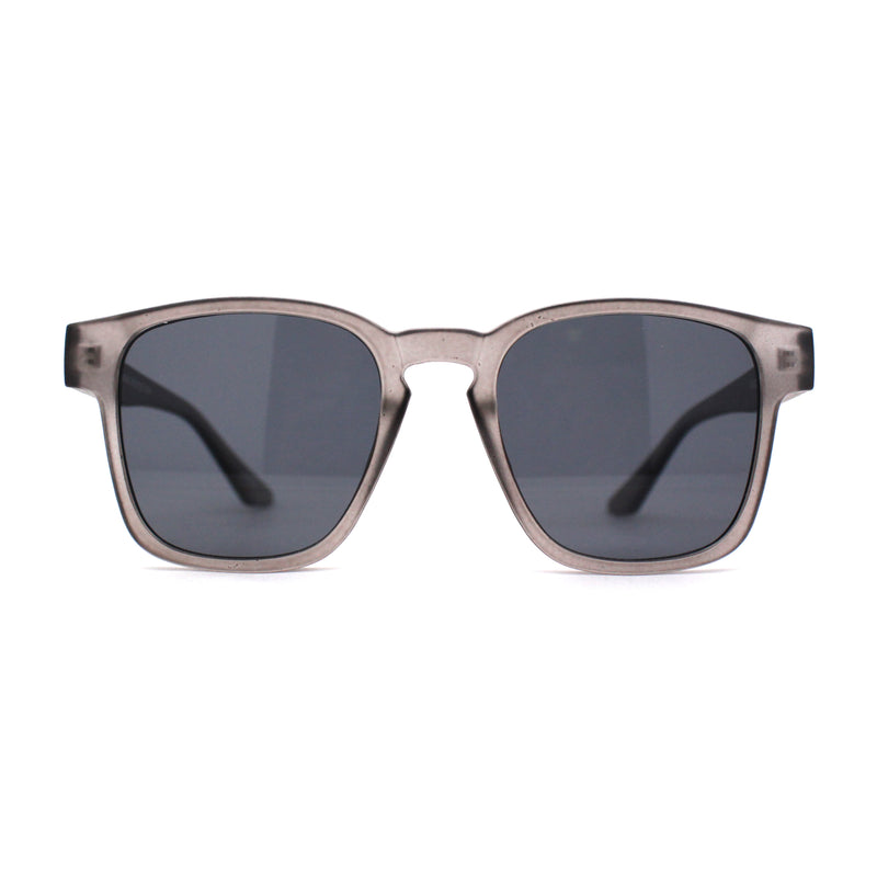 Gentlemans Fashion Rectangle Keyhole Retro Horn Rim Sunglasses