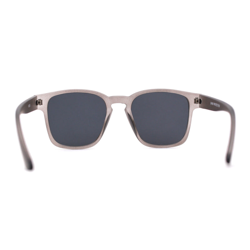 Gentlemans Fashion Rectangle Keyhole Retro Horn Rim Sunglasses