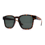 Gentlemans Fashion Rectangle Keyhole Retro Horn Rim Sunglasses