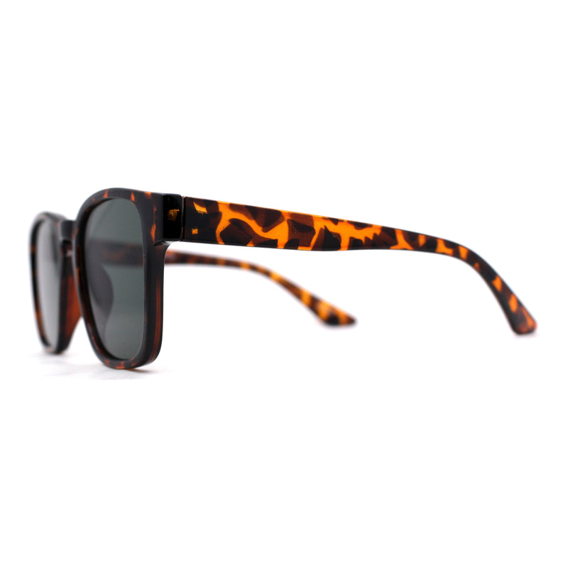 Gentlemans Fashion Rectangle Keyhole Retro Horn Rim Sunglasses
